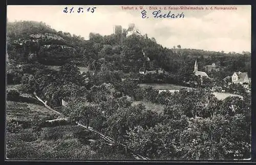 AK Treffurt a. W., Blick v. d. Kaiser-Wilhelmschule n. d. Normannstrasse