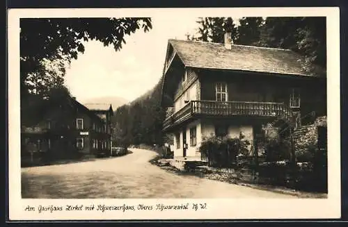 AK Zirkel /Oberes Schwarzatal, Gasthaus mit Schweizerhaus