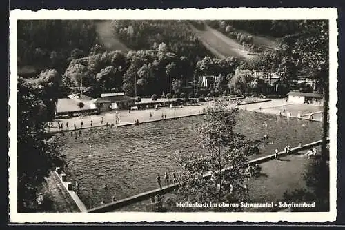 AK Mellenbach / Schwarzatal, Schwimmbad aus der Vogelschau