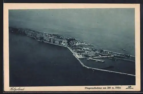 AK Helgoland, Totalansicht der Insel, Fliegeraufnahme