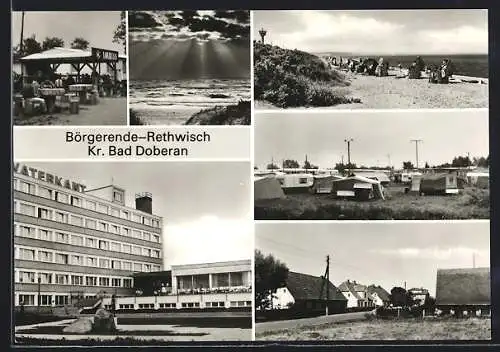 AK Börgerende-Rethwisch, FDGB-Erholungsheim Waterkant, Konsum-Imbiss, Campingplatz