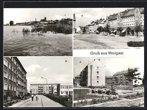 AK Wolgast, An der Peene, Ernst-Thälmann-Strasse, Neubauten, Johann-Wolfgang-Goethe-Strasse