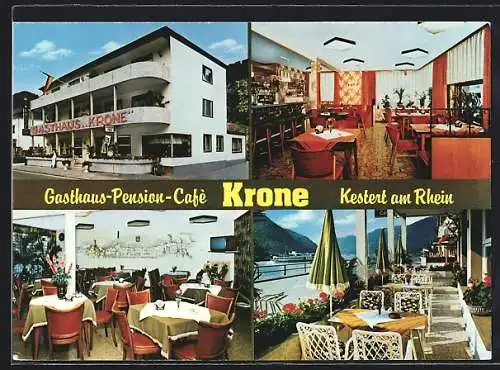 AK Kestert am Rhein, Gasthaus und Cafe Krone