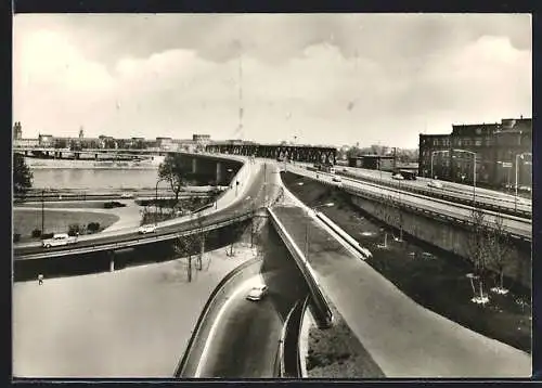 AK Ludwigshafen am Rhein, Hochstrasse-Rheinbrücke