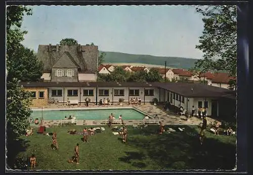 AK Braunfels /Lahn, Schwimmbad des H. v. H.