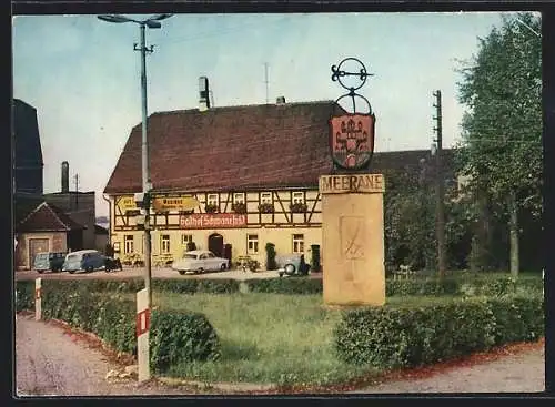 AK Meerane i. Sa., Ausflugs-Gaststätte Schwanefeld