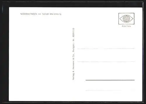 AK Niederalfingen, Ortsansicht mit Schloss Marienburg