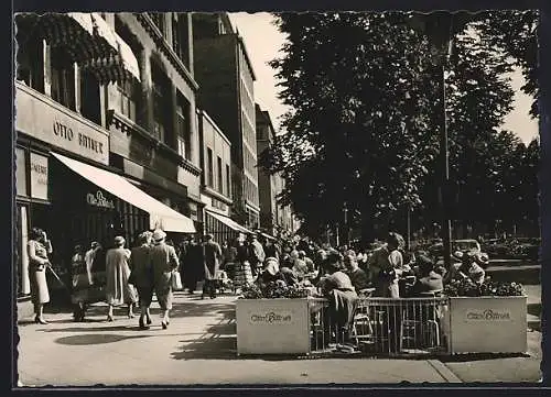 AK Düsseldorf, Königsallee mit Strassencafés