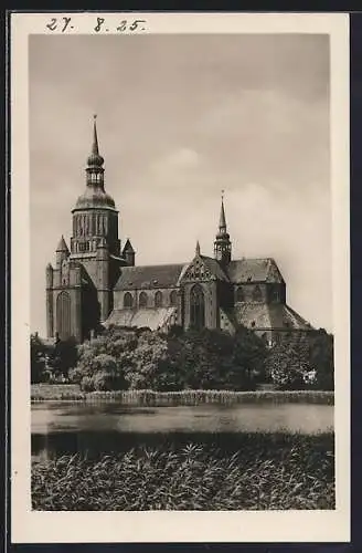 AK Stralsund, Südansicht der Marienkirche