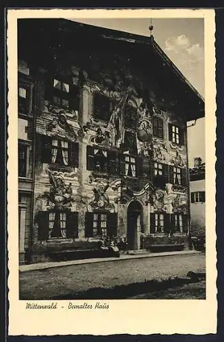 AK Mittenwald, Bemaltes Haus