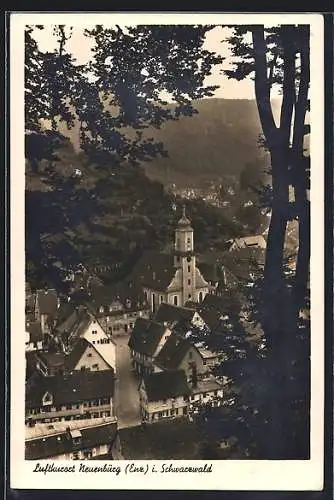 AK Neuenbürg /Schwarzwald, Ortsansicht von einen Berg