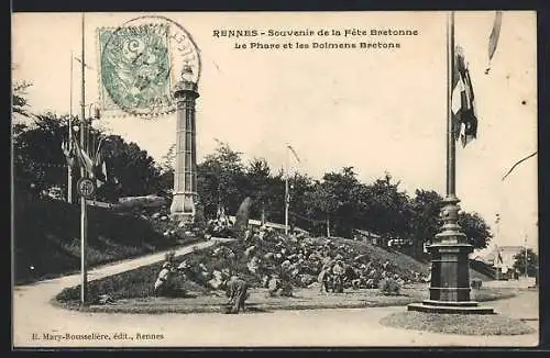 AK Rennes, Souvenir de la Fete Bretonne