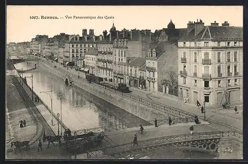 AK Rennes, Vue Panoramique des Quais