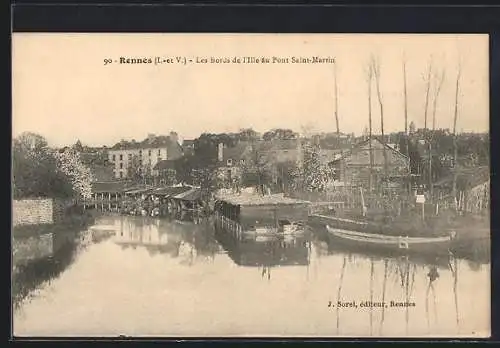 AK Rennes, Les Bords de l`Ille au Pont Saint-Martin