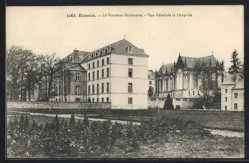 AK Rennes, Le Nouveau Sèminaire-Vue Gènèrale et Chapelle