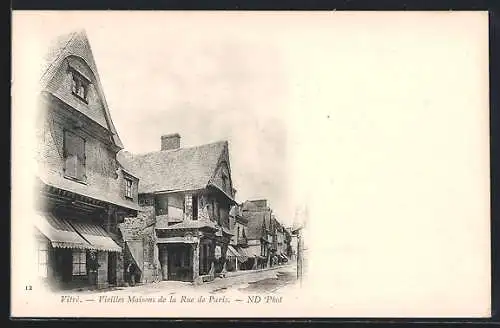 AK Vitrè, Vieilles Maisons de la Rue de Paris