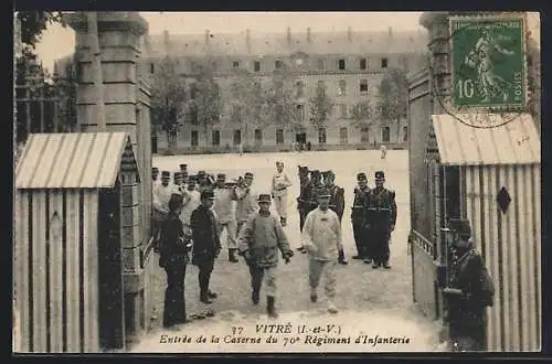 AK Vitrè, Entrèe de la Caserne du 70. Règiment d`Infanterie