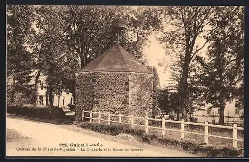 AK Guipel, Chateau de la Chesnaie-Piguelais-La Chapelle et le Route de Rennes