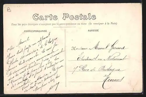 AK Bècherel, Pare de Caradeuc-Vue prise en dessous de la terrasse