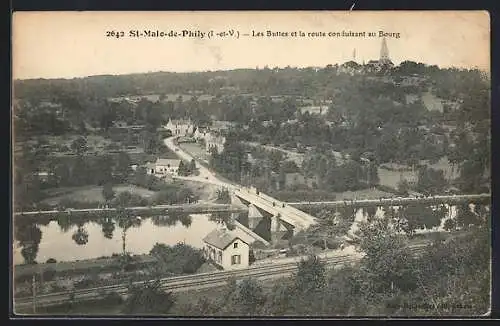 AK St-Male-de-Phily, Les Buttes et la route conduisant au Bourg