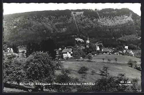 AK St. Radegund, Ortsansicht mit Schöckel