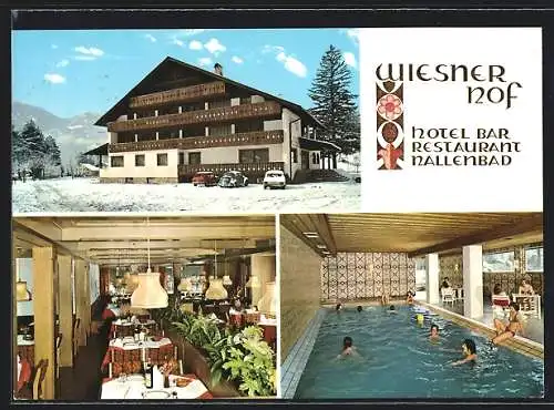 AK Wiesen /Pfitsch, Das Hotel Wiesnerhof der Fam. Graus, mit Hallenbad