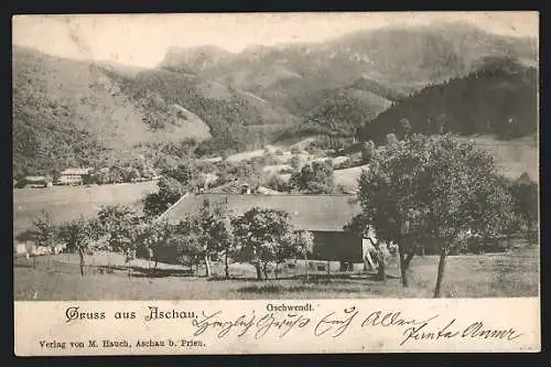 AK Aschau / Chiemgau, Gschwendt, Ortspartie