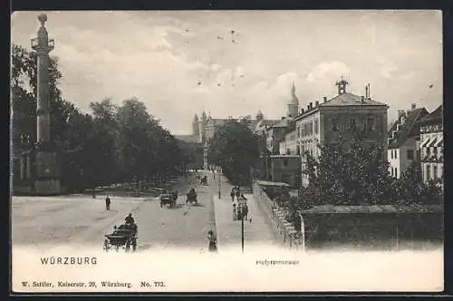 AK Würzburg, Blick auf die Hofpromenade