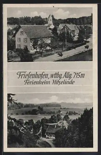 AK Friesenhofen /Wttbg. Allg., Ferienheim Hitzelinde, Ortspartie