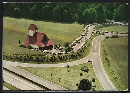 AK Adelsried / Augsburg, Autobahn und Autobahnkirche Maria