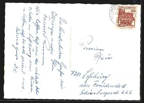 AK Nellingen / Fildern, Gesamtansicht, Rathaus, Kirche und Parksiedlung
