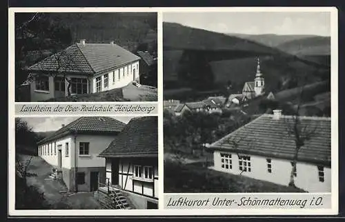 AK Unter-Schönmattenwag i. O., Landheim der Ober-Realschule Heidelberg