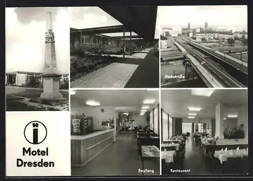 AK Dresden-Zschertnitz, Motel, Aussen- und Innenansichten, Münzmeisterstrasse