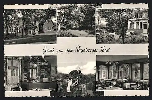 AK Bockhorn / Segeberg, Gasthaus Waidmannsheil, Aussen- und Innenansichten