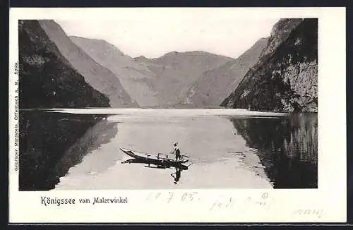 AK Königssee / Berchtesgaden, Ausblick vom Malerwinkel