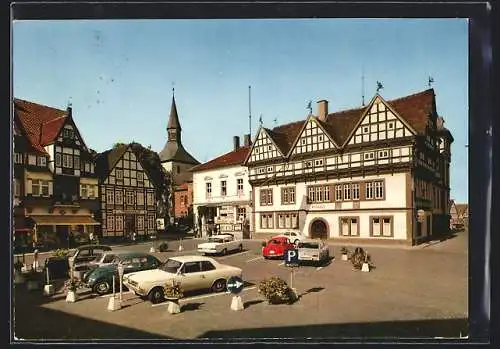 AK Blomberg / Lippe, Marktplatz und Rathaus