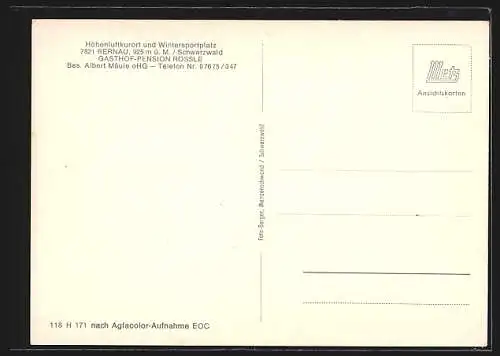 AK Bernau / Schwarzwald, Gasthof-Pension Rössle