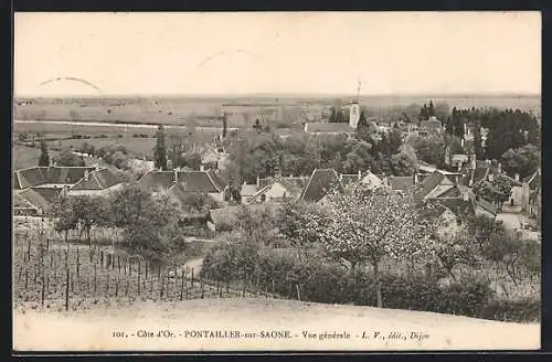 AK Pontailler-sur-Saône, Vue générale du village et des paysages environnants