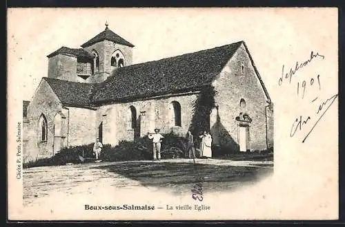 AK Boux-sous-Salmaise, La vieille Église