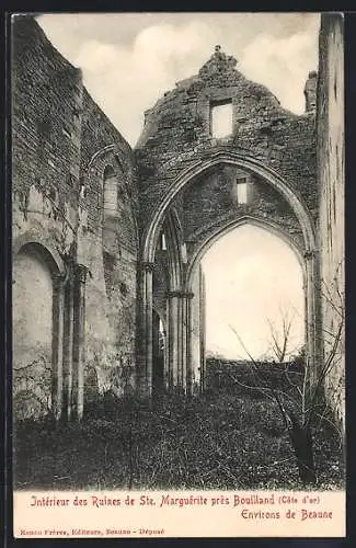 AK Bouilland, Intérieur des Ruines de Ste. Marguerite, Côte d`or