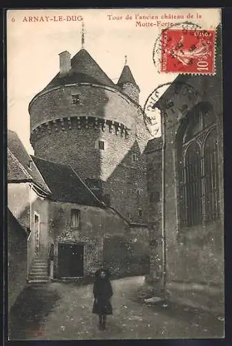 AK Arnay-le-Duc, Tour de l`ancien château de la Motte-Forte