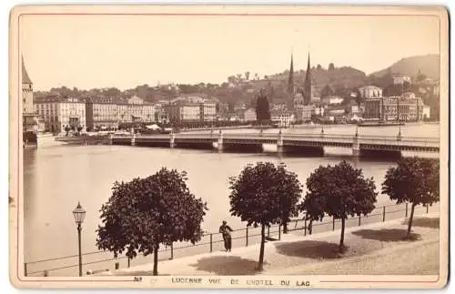 Fotografie Garcin, Genève, Ansicht Lucerne, Vue de L`Hotel du Lac