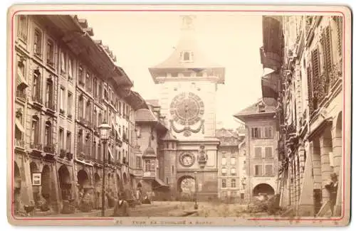 Fotografie A. Garcin, Genève, Ansicht Berne, Tour de L`Horloge