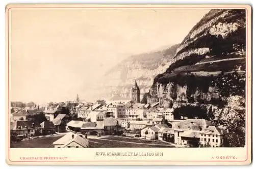 Fotografie Charnaux Frères & Cie., Genève, Ansicht St. Maurice, Vue générale et la Dent du Midi