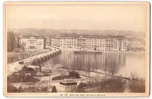 Fotografie A. Garcin, Genève, Ansicht Genève, Quai du Mont Blanc