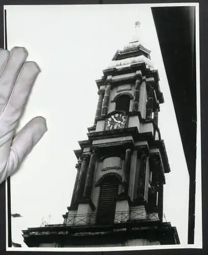 Fotografie J. M. Schimmel, Berlin, Ansicht Berlin, der Turm der Sophienkirche in Berlin Mitte, Grossformat 24 x 30cm