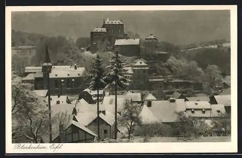 AK Blankenheim /Eifel, Teilansicht im Schnee