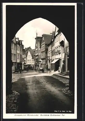 AK Münstereifel, Blick durch das Orchheimer Tor