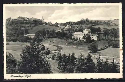 AK Kronenburg /Eifel, Gesamtansicht in der Hügellandschaft