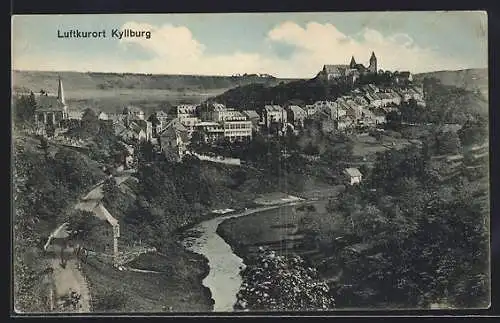 AK Kyllburg, Ortsansicht auf der Hügelkette